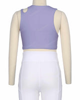 Sleeveless Shoulder Cut Out Top