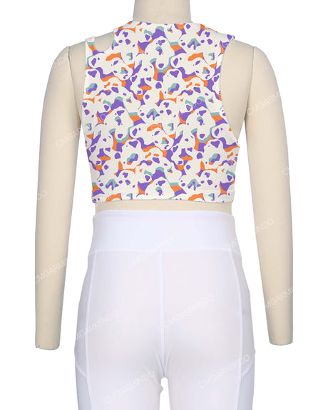 Sleeveless Shoulder Cut Out Top