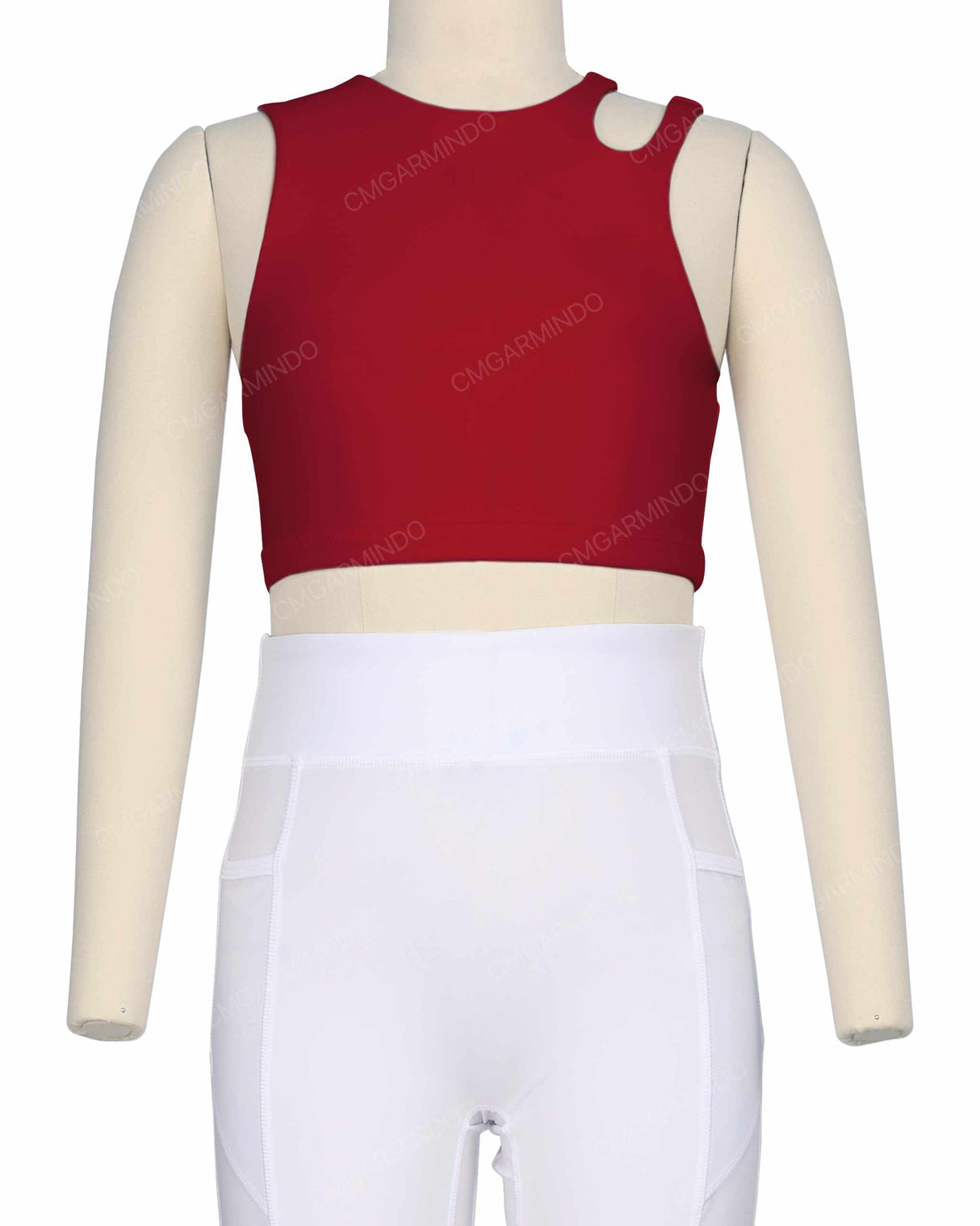 Sleeveless Shoulder Cut Out Top