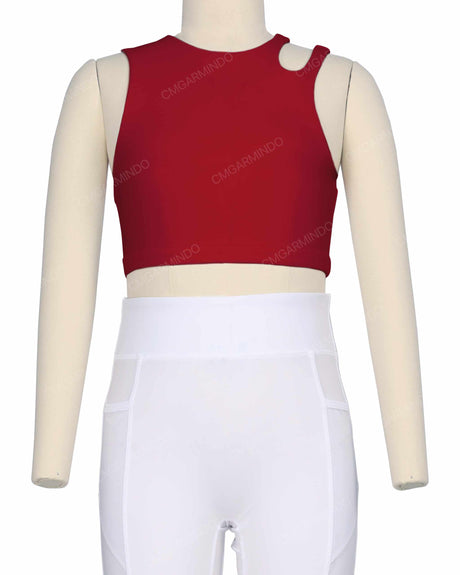 Sleeveless Shoulder Cut Out Top