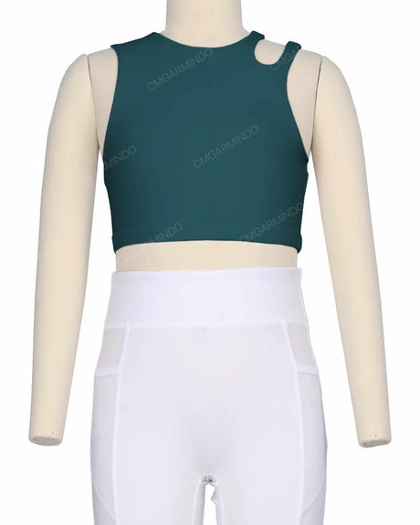 Sleeveless Shoulder Cut Out Top