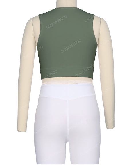 Sleeveless Multipanel Top