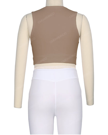 Sleeveless Multipanel Top