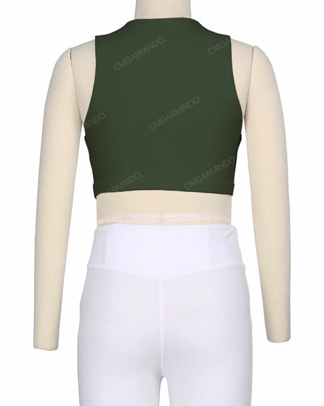 Sleeveless Front Cut Out Top
