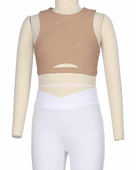 Sleeveless Front Cut Out Top