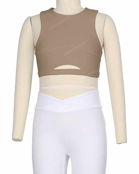 Sleeveless Front Cut Out Top