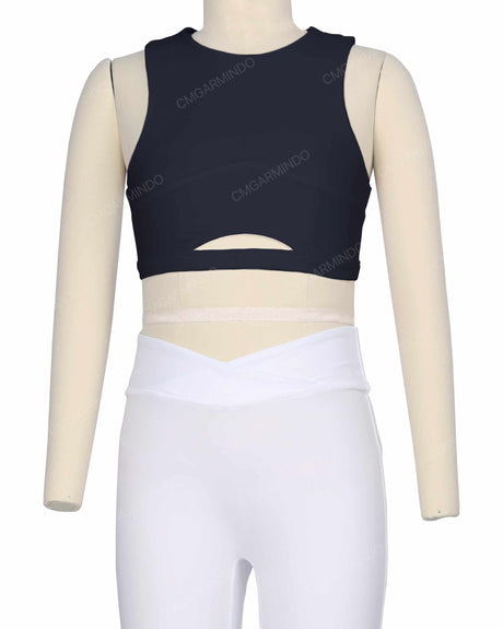 Sleeveless Front Cut Out Top