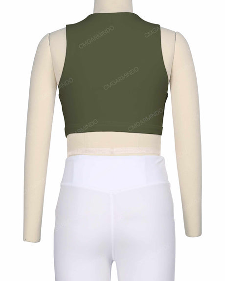 Sleeveless Front Cut Out Top