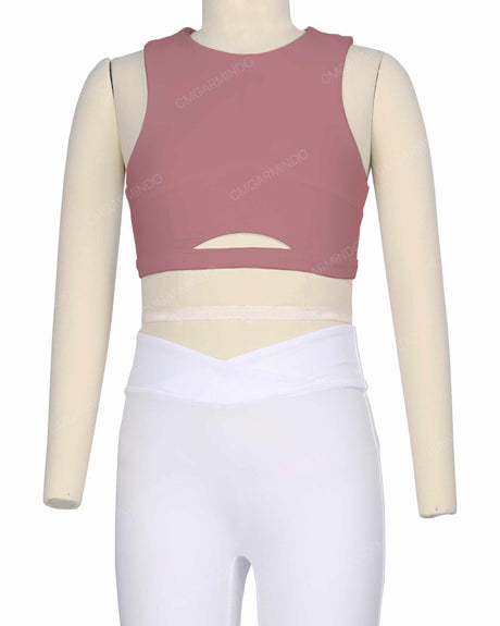 Sleeveless Front Cut Out Top
