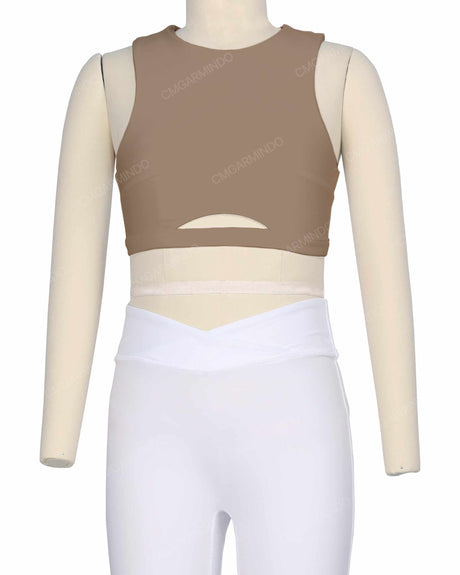 Sleeveless Front Cut Out Top