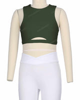 Sleeveless Front Cut Out Top