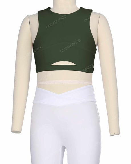 Sleeveless Front Cut Out Top