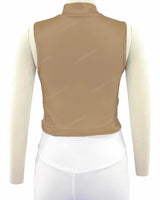 Sleeveless 1/4 Zip High Neck Crop Top