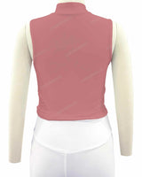 Sleeveless 1/4 Zip High Neck Crop Top