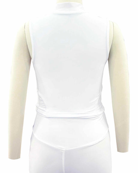 Sleeveless 1/4 Zip High Neck Crop Top
