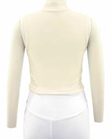 Sleeveless 1/4 Zip High Neck Crop Top