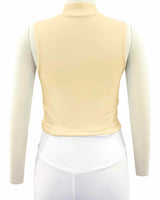 Sleeveless 1/4 Zip High Neck Crop Top