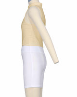 Sleeveless 1/4 Zip High Neck Crop Top