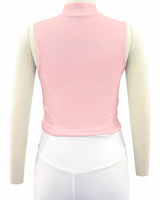 Sleeveless 1/4 Zip High Neck Crop Top