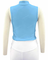 Sleeveless 1/4 Zip High Neck Crop Top