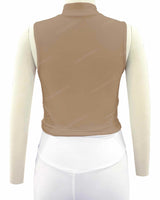 Sleeveless 1/4 Zip High Neck Crop Top