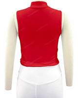 Sleeveless 1/4 Zip High Neck Crop Top