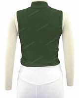 Sleeveless 1/4 Zip High Neck Crop Top