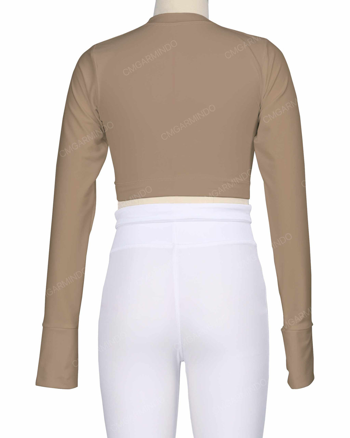 Long Sleeve Cross Waist Top