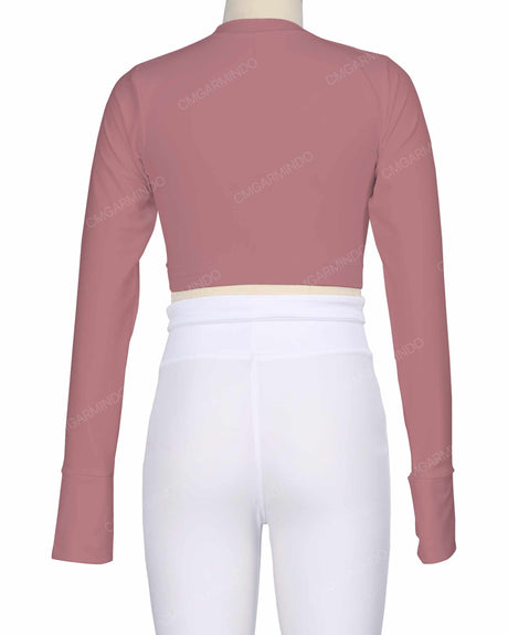 Long Sleeve Cross Waist Top