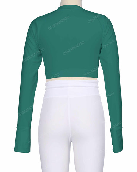 Long Sleeve Cross Waist Top