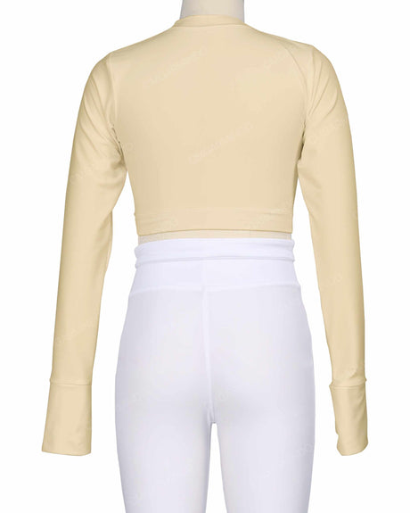 Long Sleeve Cross Waist Top