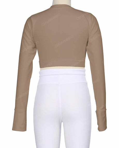 Long Sleeve Cross Waist Top