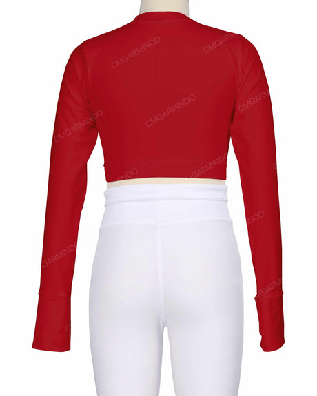 Long Sleeve Cross Waist Top