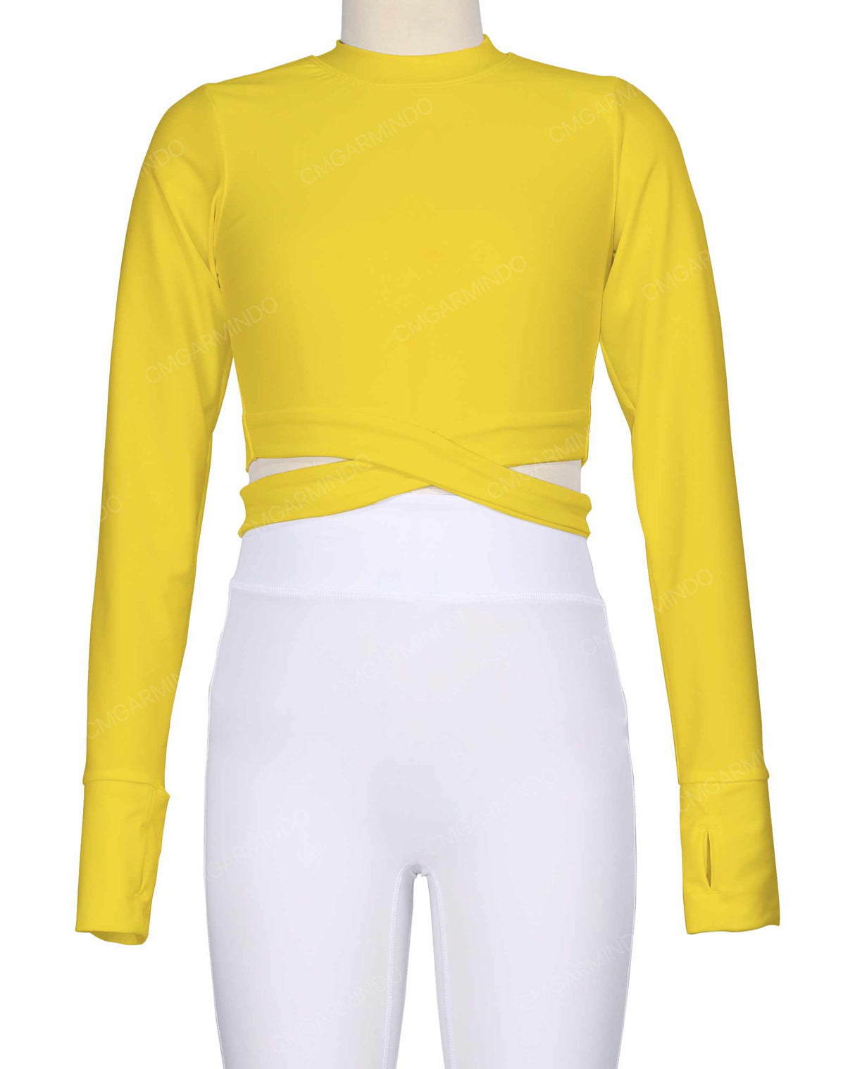 Long Sleeve Cross Waist Top