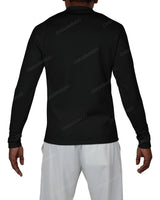 Fitted 1/4 Zip Long Sleeve Raglan T-Shirt