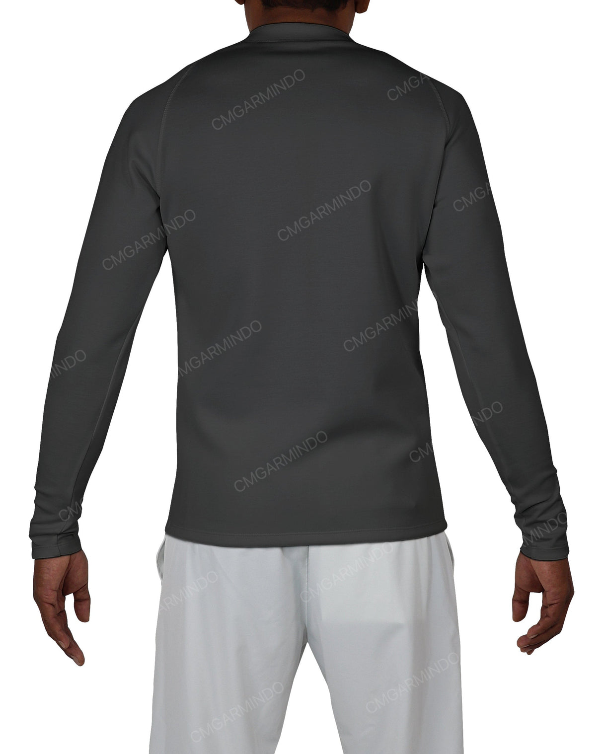 Fitted 1/4 Zip Long Sleeve Raglan T-Shirt