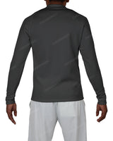 Fitted 1/4 Zip Long Sleeve Raglan T-Shirt