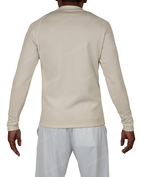 Fitted 1/4 Zip Long Sleeve Raglan T-Shirt
