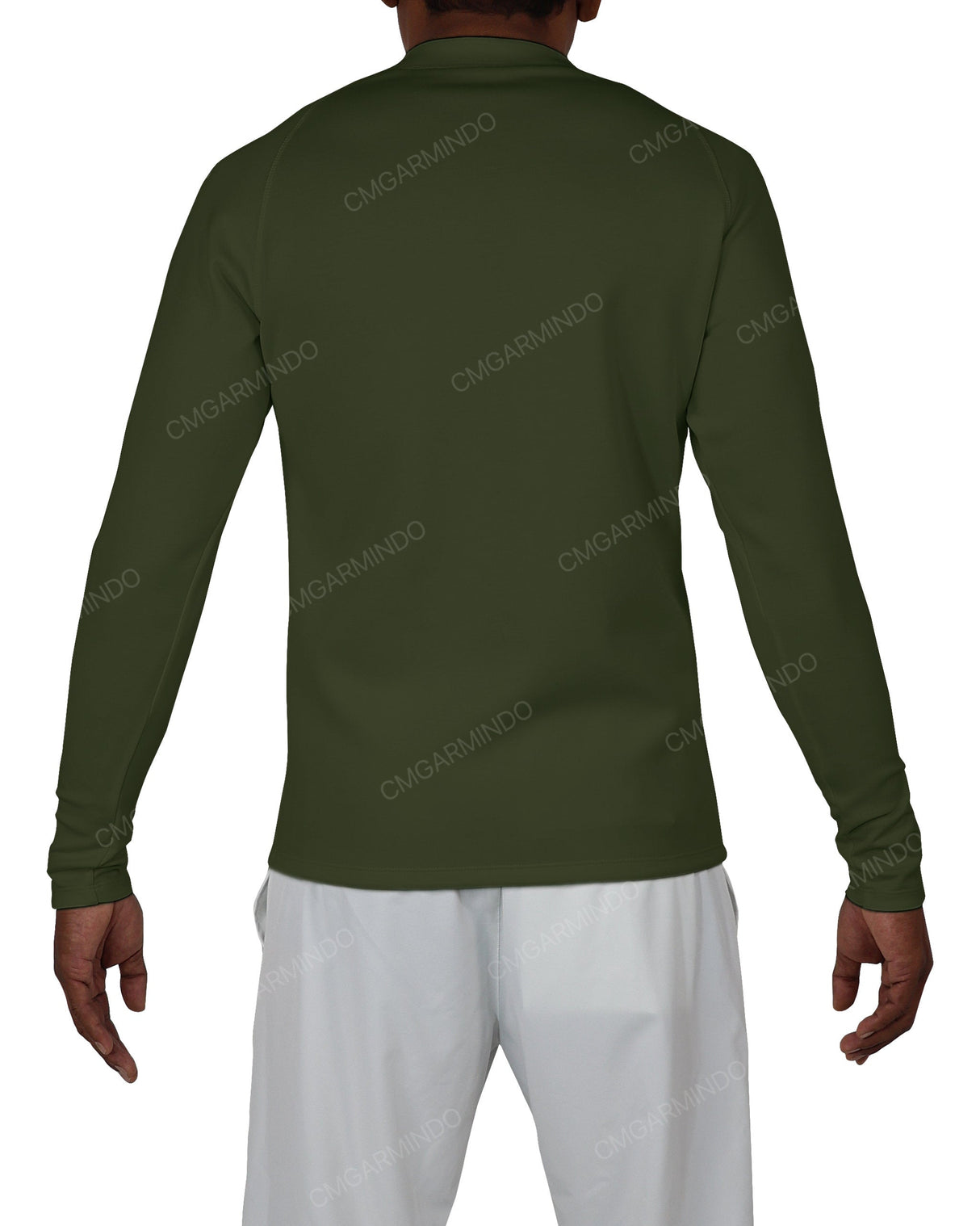 Fitted 1/4 Zip Long Sleeve Raglan T-Shirt