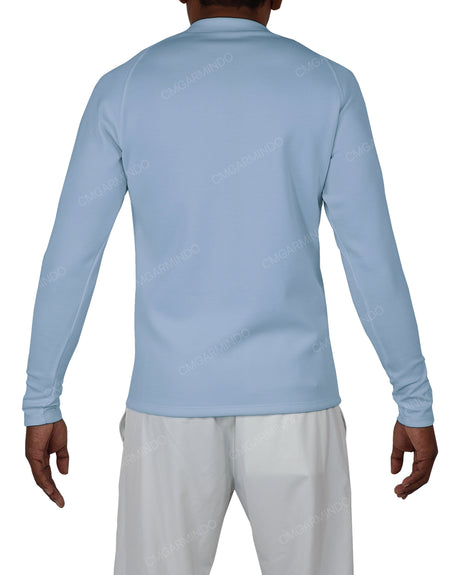 Fitted 1/4 Zip Long Sleeve Raglan T-Shirt