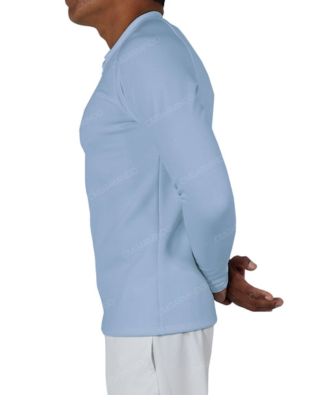 Fitted 1/4 Zip Long Sleeve Raglan T-Shirt