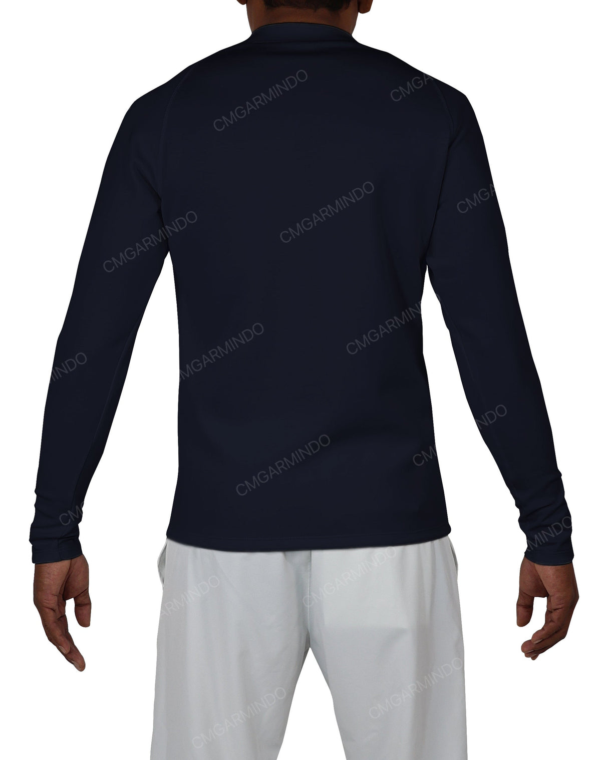 Fitted 1/4 Zip Long Sleeve Raglan T-Shirt