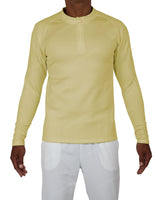 Fitted 1/4 Zip Long Sleeve Raglan T-Shirt