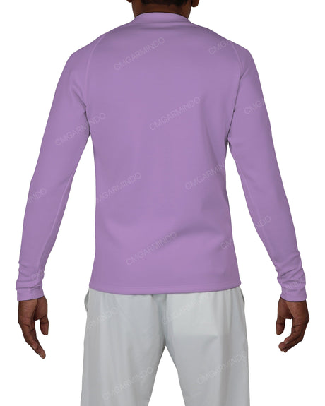 Fitted 1/4 Zip Long Sleeve Raglan T-Shirt