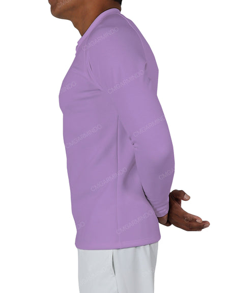 Fitted 1/4 Zip Long Sleeve Raglan T-Shirt