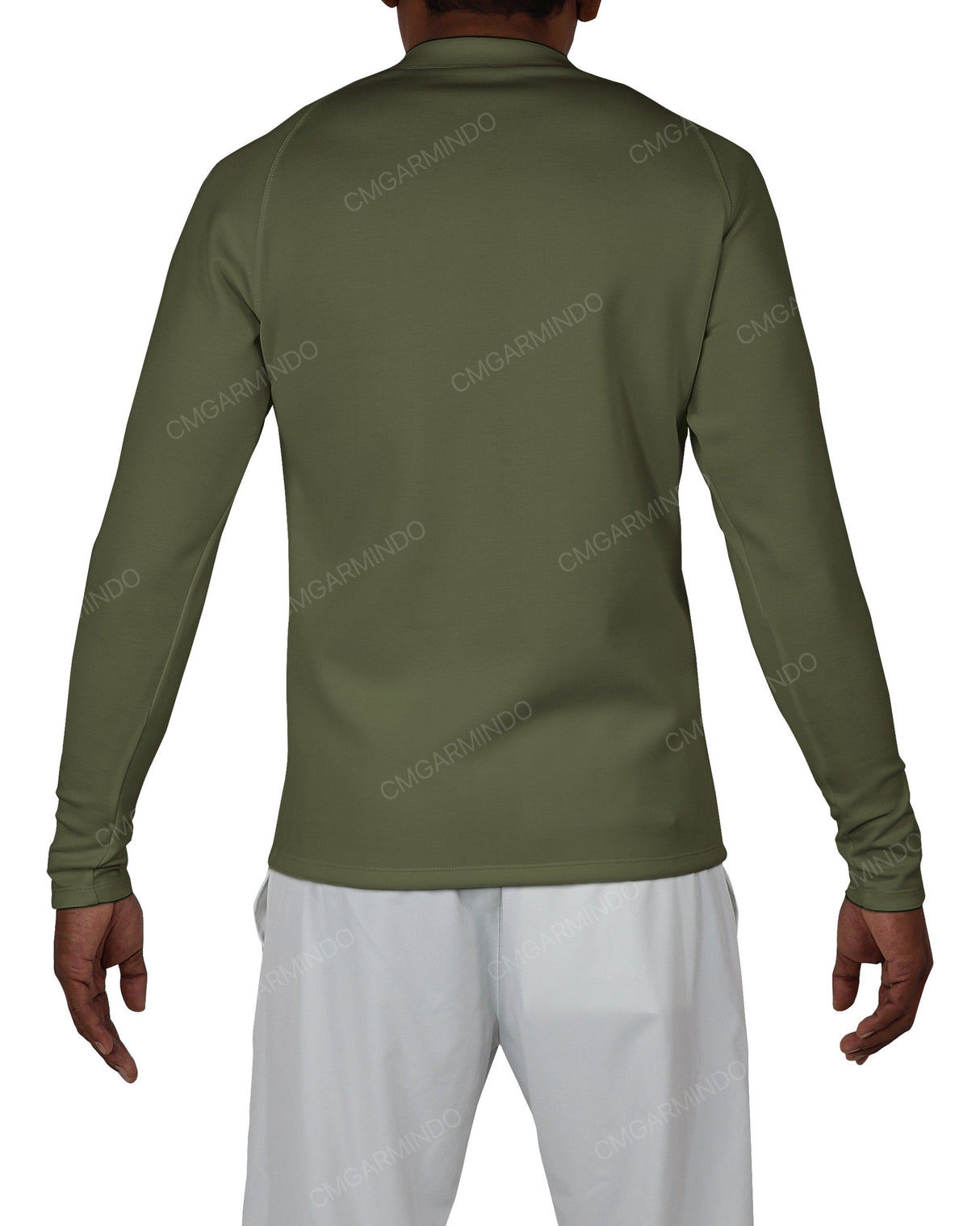 Fitted 1/4 Zip Long Sleeve Raglan T-Shirt