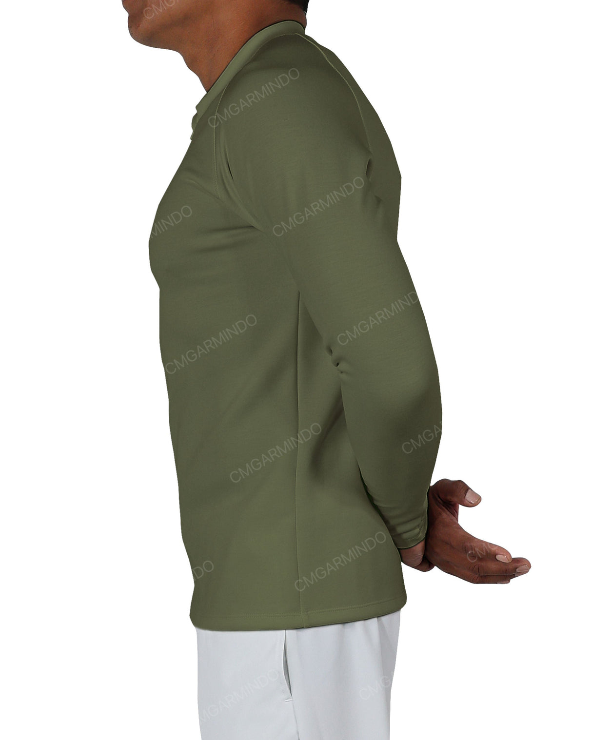 Fitted 1/4 Zip Long Sleeve Raglan T-Shirt