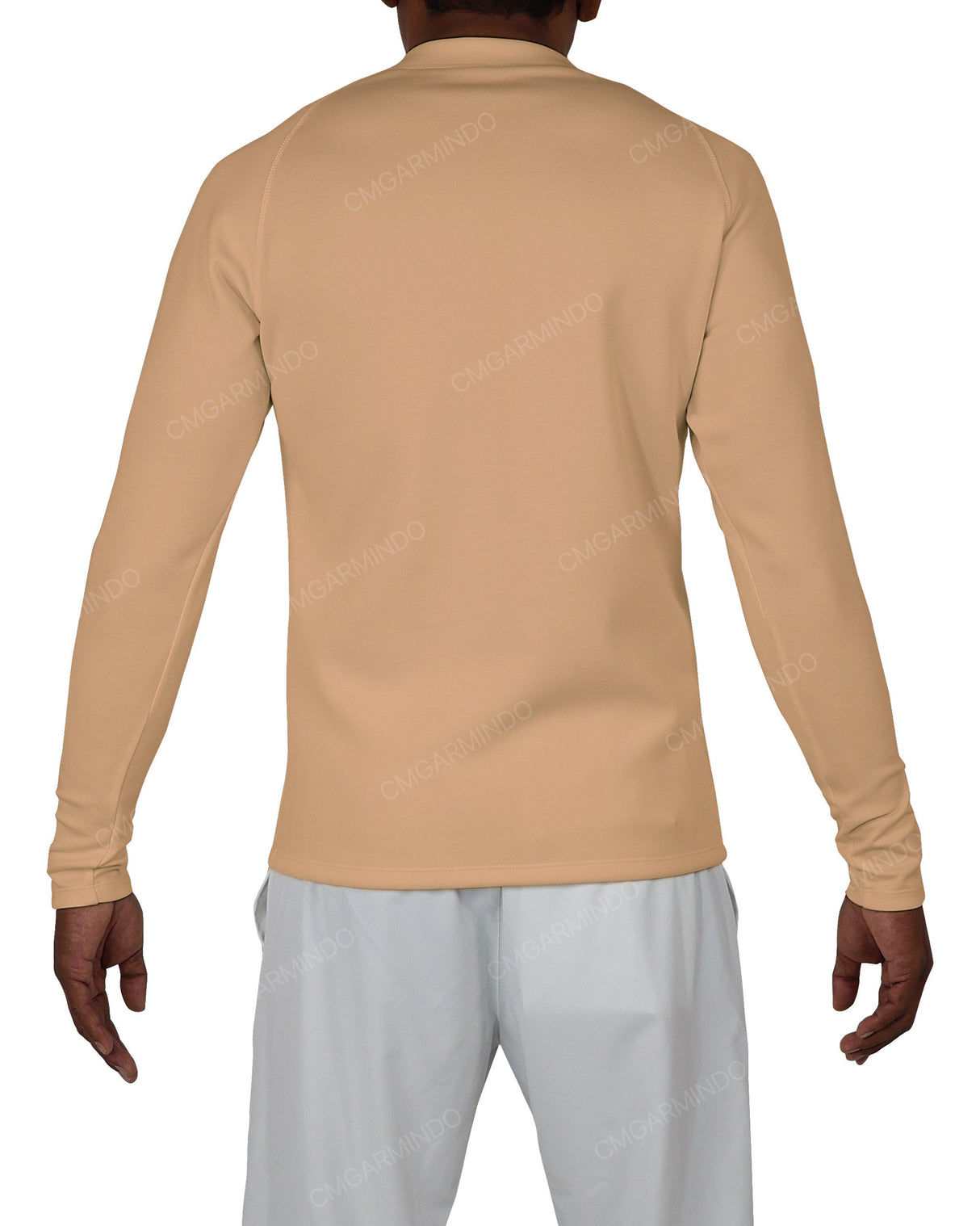 Fitted 1/4 Zip Long Sleeve Raglan T-Shirt