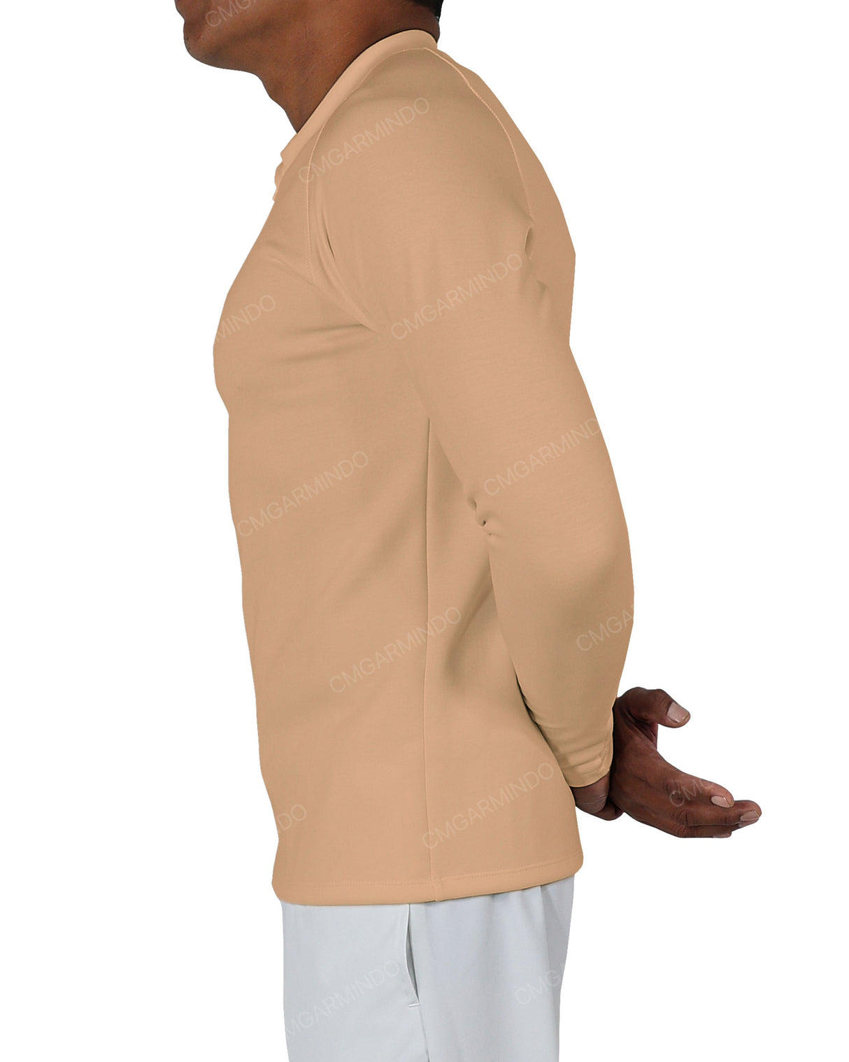 Fitted 1/4 Zip Long Sleeve Raglan T-Shirt
