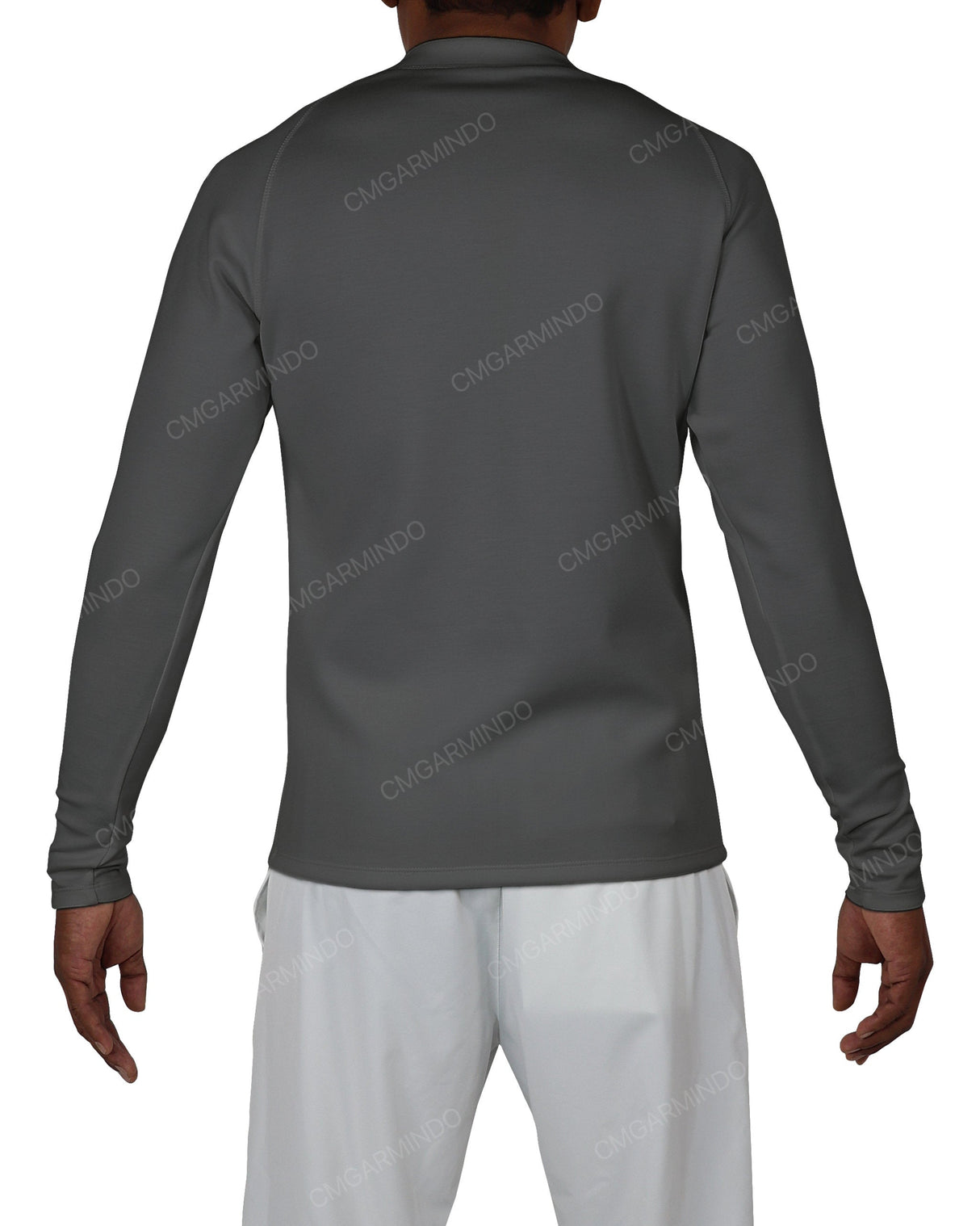 Fitted 1/4 Zip Long Sleeve Raglan T-Shirt